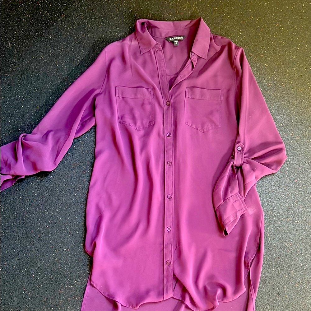 Express - Women’s Mauve Long Sleeve Shirt